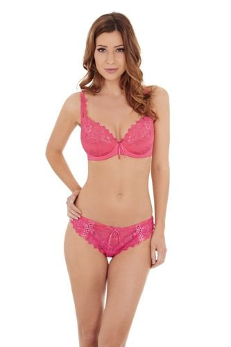 Audelle Fiore padded plunge neon pink