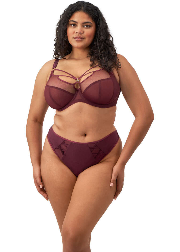 Elomi Sachi plunge bra - Cabernet