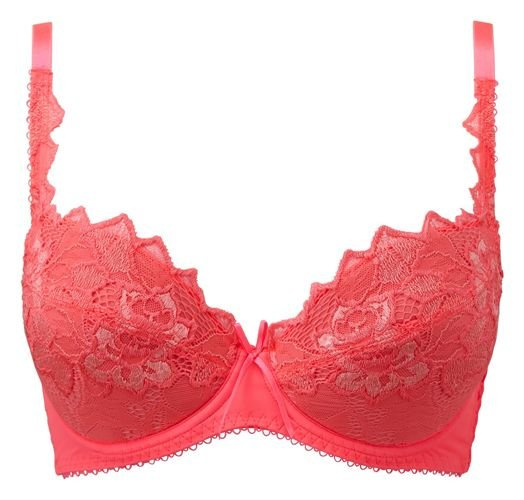 Audelle Fiore padded plunge neon pink